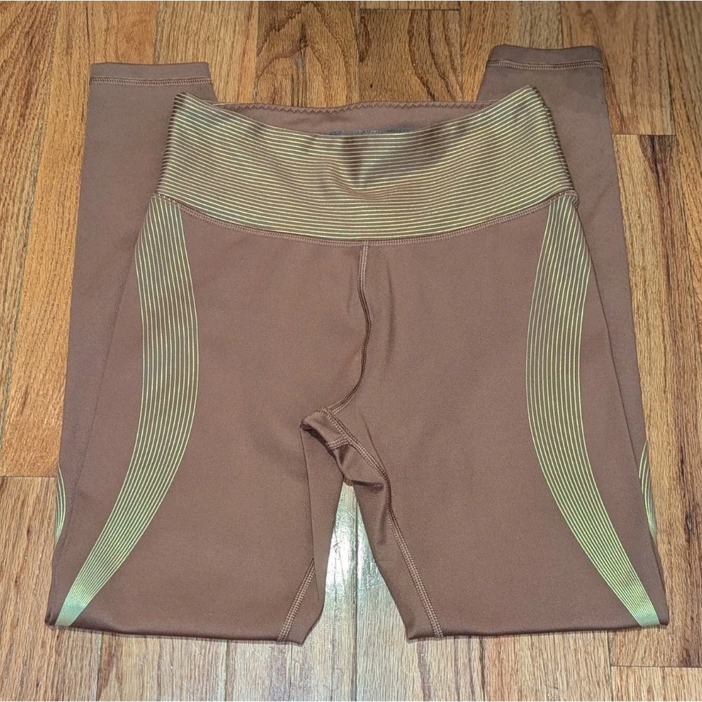 Y2K Metallic Colorblock Yoga Leggings Brown Gold Victoria's Secret Sport Small